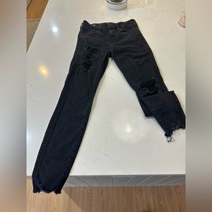 American Eagle Black Ripped Jeans